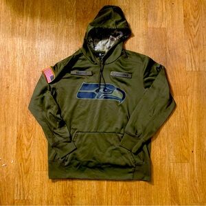 Nike Seattle Seahawks Salute To Service Green Hoodie Mens Large NFL Military USA